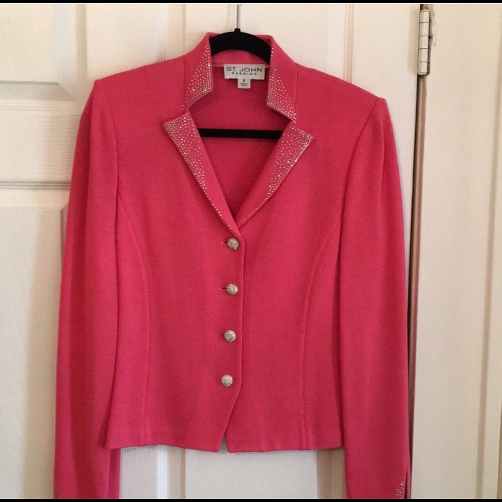 St. John rhinestone and sequin blazer